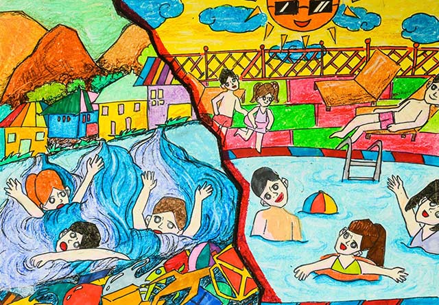 Tranh vẽ phòng tránh đuối nước