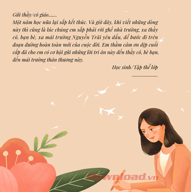 PowerPoint lời cảm ơn của học sinh dành cho giáo viên