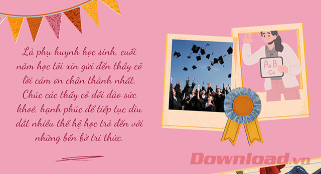 PowerPoint lời cảm ơn của phụ huynh dành cho giáo viên