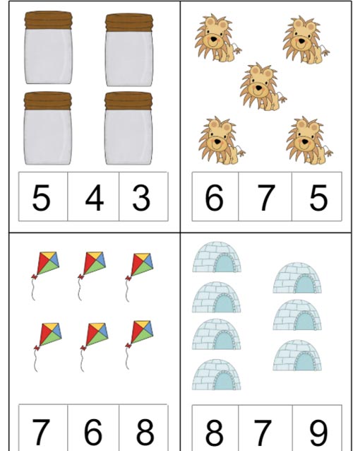 Bài tập nối số cho bé