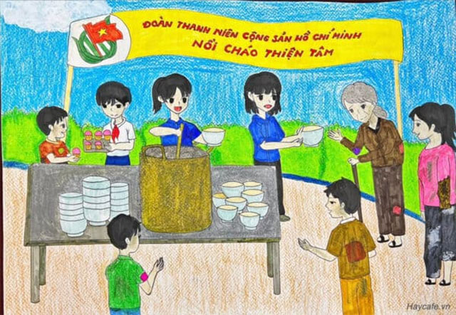 Em vẽ sắc màu tình nguyện