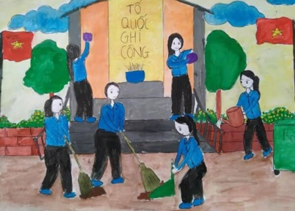 Em vẽ sắc màu tình nguyện