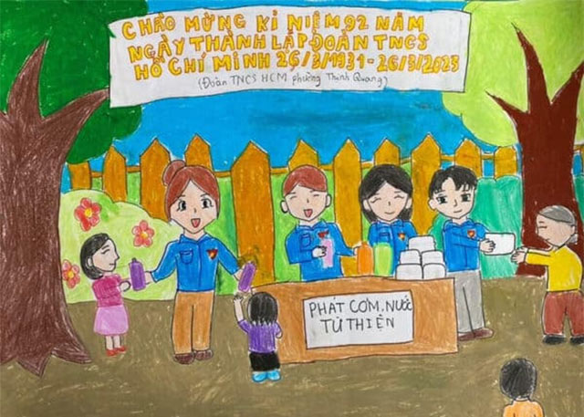 Em vẽ sắc màu tình nguyện