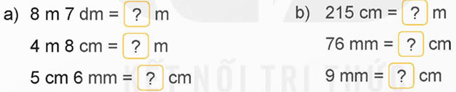 Viết số đo đại lượng dưới dạng số thập phân