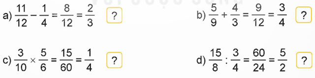 Ôn tập các phép tính với phân số