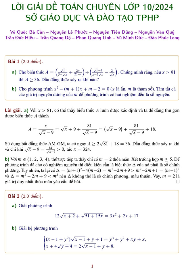 Đáp án đề thi vào 10 chuyên văn Hải Phòng 2024