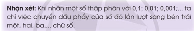 Nhân một số thập phân với một số thập phân