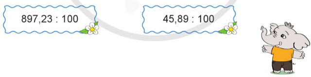 Chia một số thập phân cho 10, 100, 1 000,...