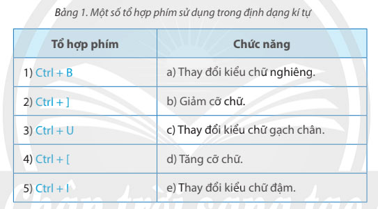 Định dạng kí tự