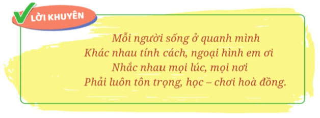 Em tôn trọng sự khác biệt