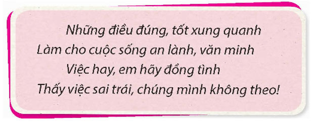 Em bảo vệ cái đúng, cái tốt
