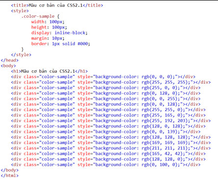 Tạo màu cho chữ và nền