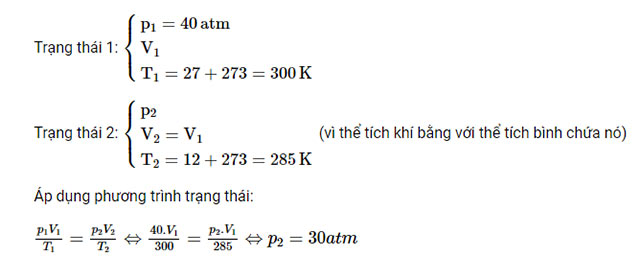 Bài tập về khí lí tưởng