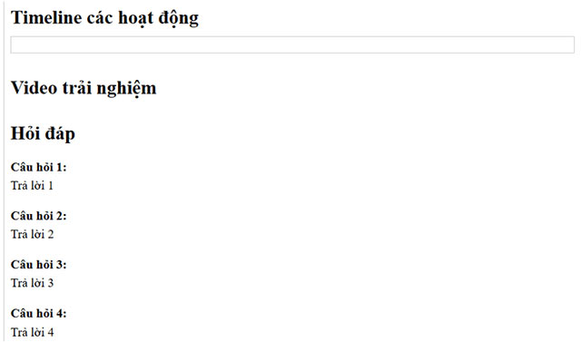 Chèn YouTube, Calendar, Drive và Collapsible group
