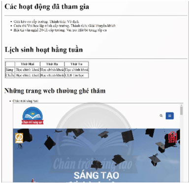 Tạo bảng và khung trong trang web với HTML