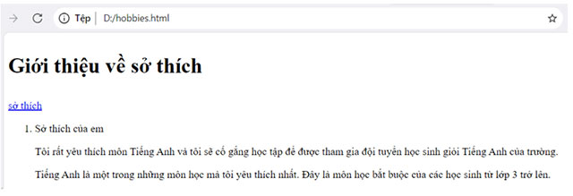 Trình bày nội dung theo dạng danh sách, bảng biểu