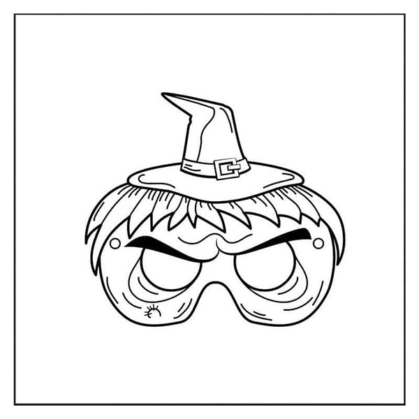 Mặt nạ Halloween đen trắng