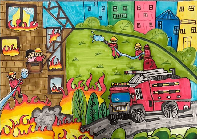 Tranh vẽ phòng chống cháy nổ