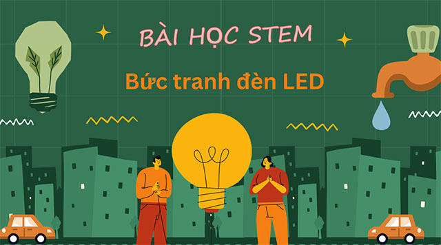 Mẫu PowerPoint STEM Bức tranh đèn LED