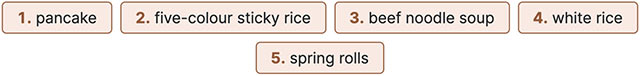  Match the Vietnamese dishes with their names in English