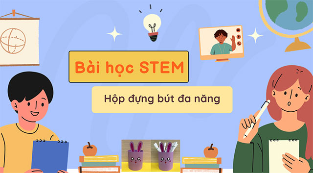 PowerPoint STEM Hộp đựng bút đa năng