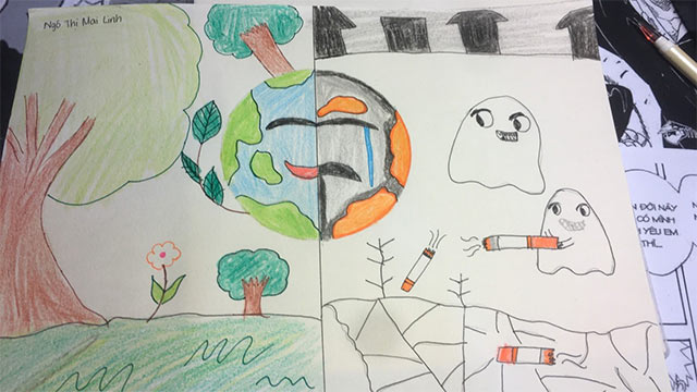 Vẽ phòng chống hút thuốc lá