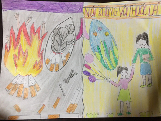 Vẽ phòng chống hút thuốc lá