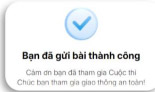 Bạn đã gửi bài thành công
