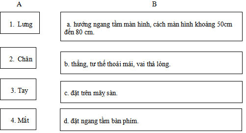 Đáp án đề thi học kì 1 môn Tin học 3