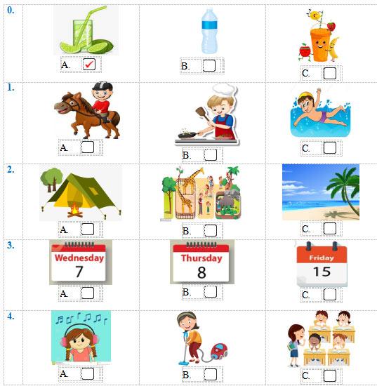 Đề thi học kì 1 môn Tiếng Anh 4