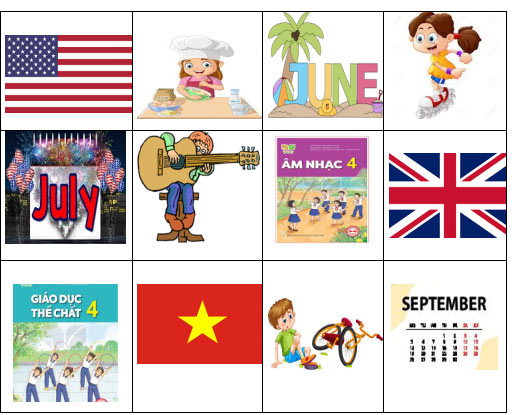 Đề thi học kì 1 môn Tiếng Anh 4