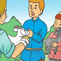 Viết đoạn văn thể hiện tình cảm, cảm xúc về sự việc trong bài Người chăn dê và hàng xóm