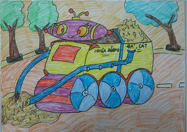 Tranh vẽ Ý tưởng trẻ thơ 2024