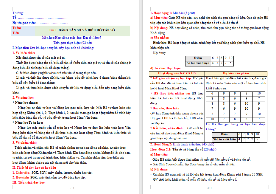 PowerPoint Toán 9 bài 1 Chương 7