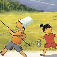 Đọc sách báo về vẻ đẹp của thiên nhiên, con người và cuộc sống quanh em