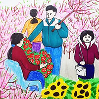 Mẫu tranh vẽ Mùa xuân của em