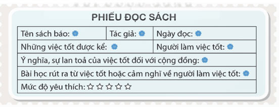 Viết phiếu đọc sách