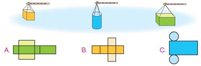 Hình khai triển của hình lập phương, hình hộp chữ nhật và hình trụ