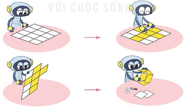 Hình khai triển của hình lập phương, hình hộp chữ nhật và hình trụ