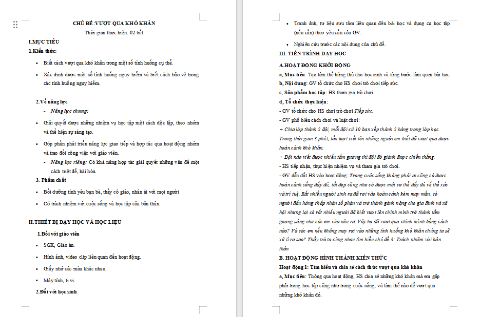 Giáo án HĐTN 7 Kết nối tri thức Bài 1 Chủ đề 3