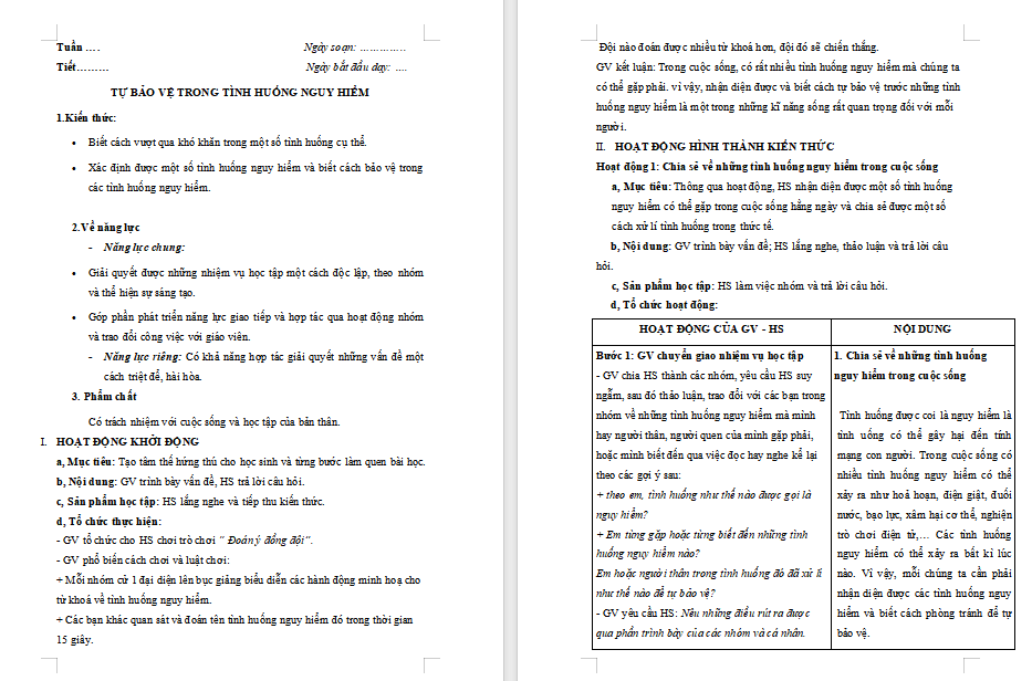 Giáo án HĐTN 7 Kết nối tri thức Bài 2 Chủ đề 3