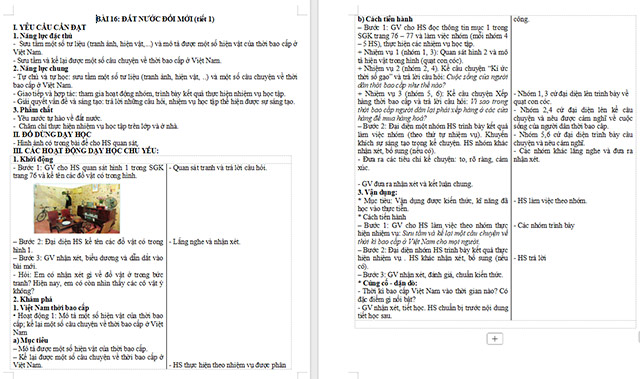 Giáo án Lịch sử - Địa lí 5 Đất nước đổi mới