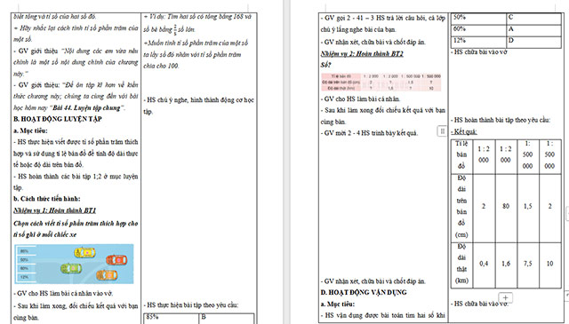 Giáo án Toán 5 Luyện tập chung