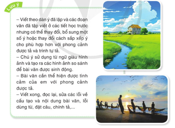 Luyện tập tả phong cảnh (Viết bài văn)