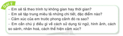 Viết: Luyện tập tả phong cảnh (Viết thân bài) – Tiếng Việt 5 Cánh diều Tiếng Việt lớp 5 Cánh diều tập 2 Bài 13