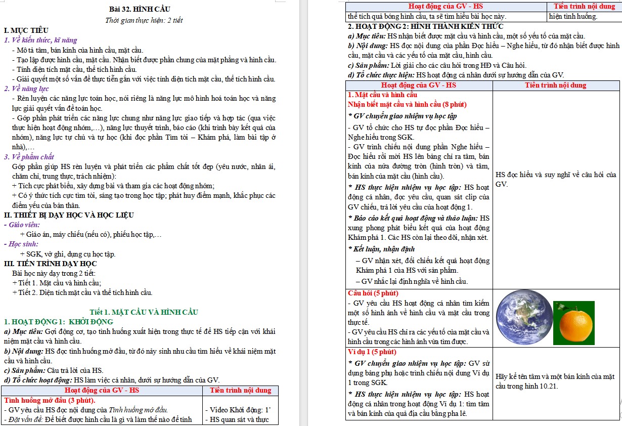 Giáo án Toán 9 Bài 32 file word