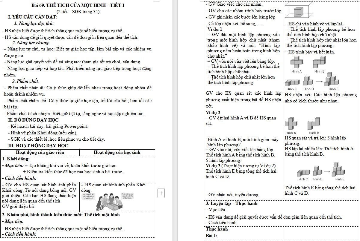 Giáo án Toán 5 Bài 69 file word