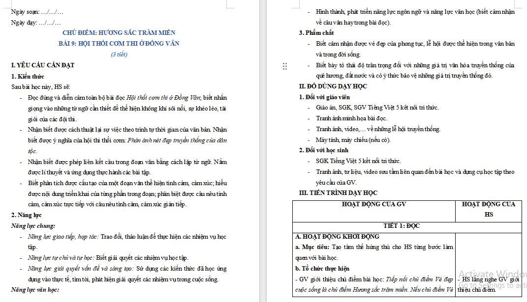 Bài 9 Hội thổi cơm thi ở Đồng Vân