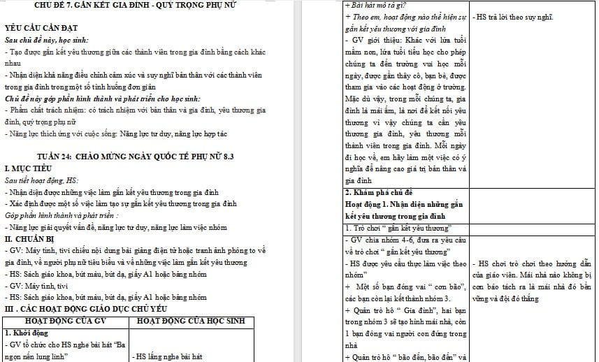 Giáo án Hoạt động trải nghiệm 4 Chân trời sáng tạo Bản 1 Tuần 24