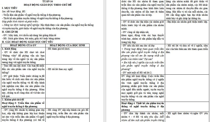 Giáo án Hoạt động trải nghiệm 4 Chân trời sáng tạo Bản 1 Tuần 34